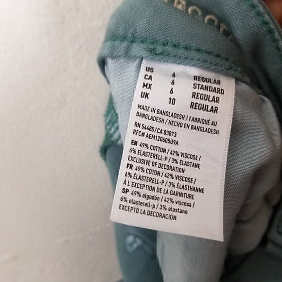 American Eagle Jegging Super Stretch Jeans Green Size 6 - Picture 7 of 7